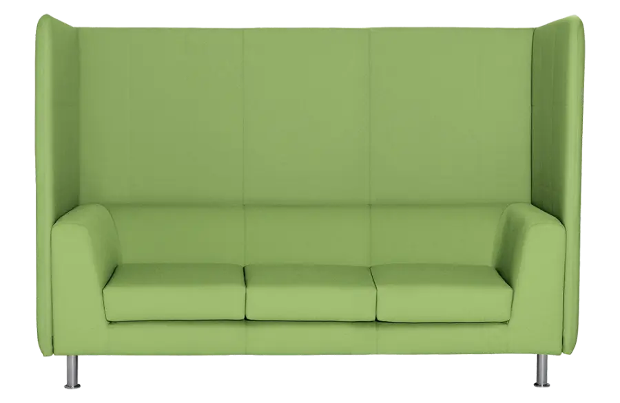 ND 103 AKU trojkřeslo čalouněné, koženka SK 11 zelinkavá